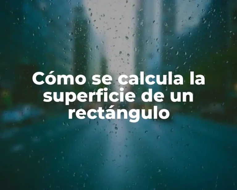 Cómo se calcula la superficie de un rectángulo