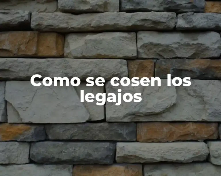 Como se cosen los legajos