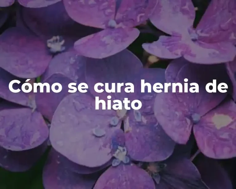 Cómo se cura hernia de hiato