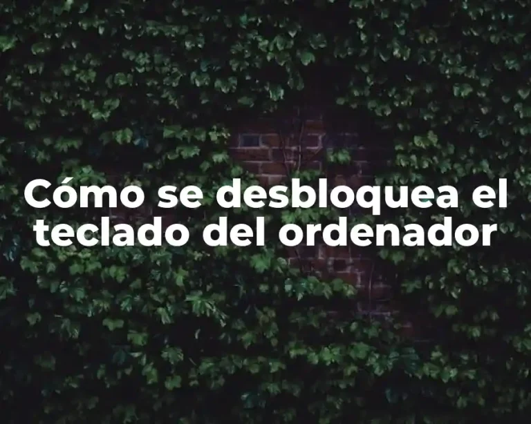Cómo se desbloquea el teclado del ordenador