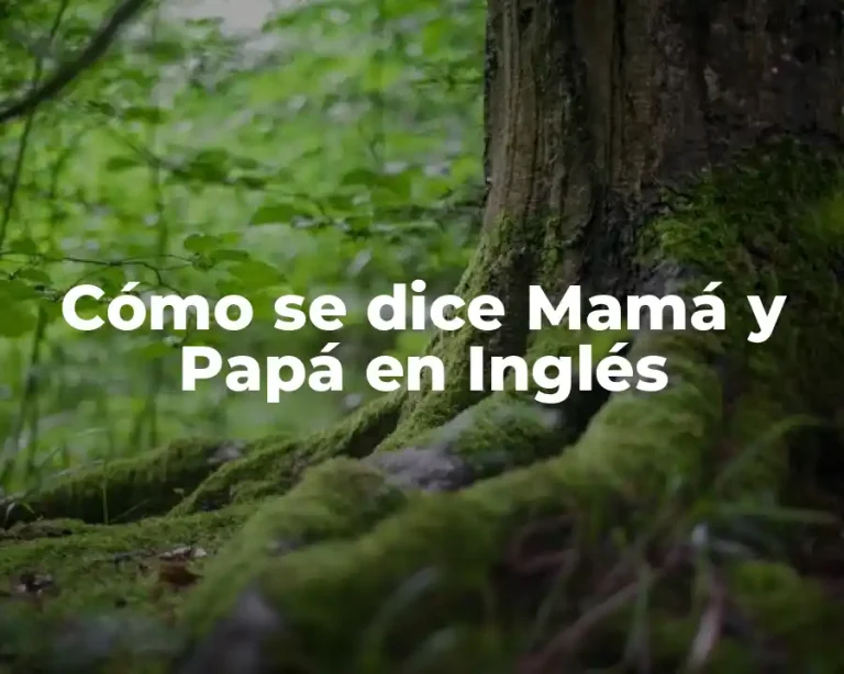 Cómo se dice Mamá y Papá en Inglés