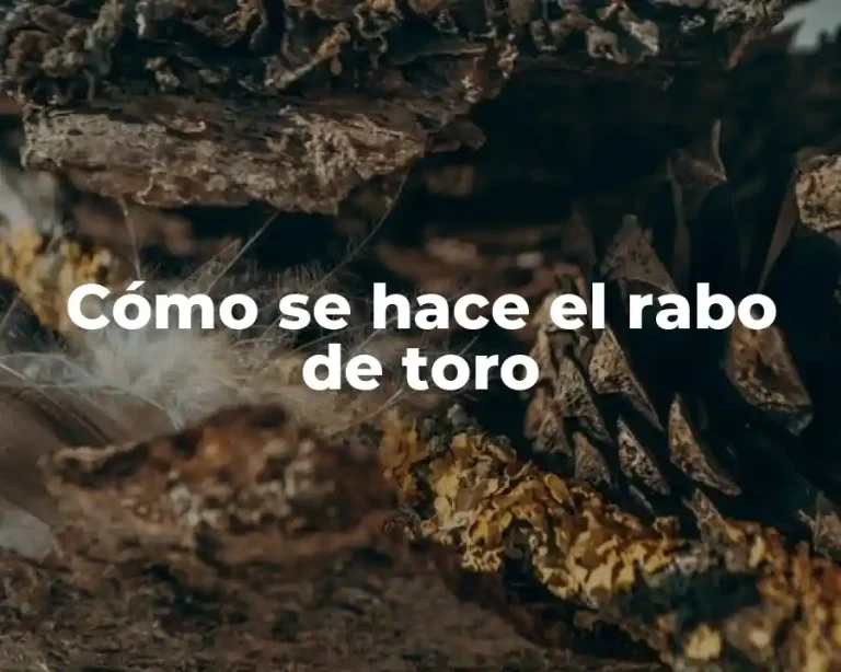 Cómo se hace el rabo de toro