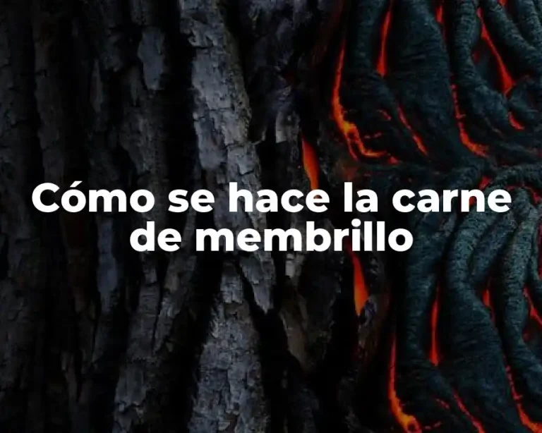 Cómo se hace la carne de membrillo