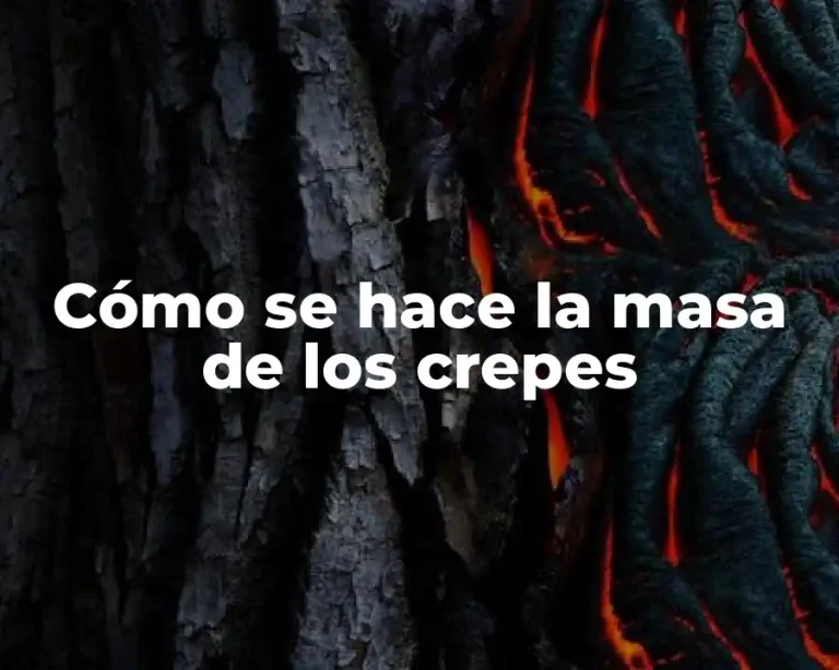 Cómo se hace la masa de los crepes