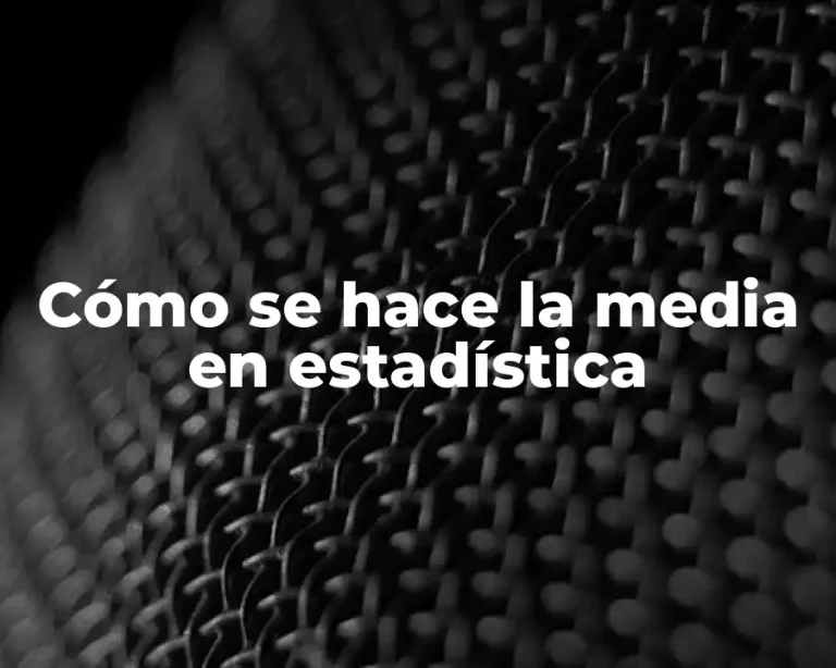 Cómo se hace la media en estadística