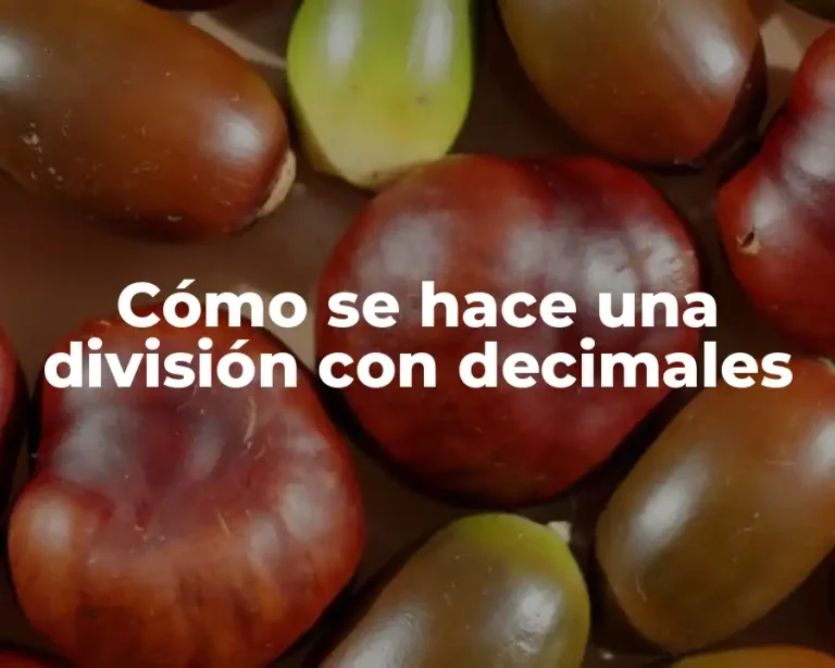 Cómo se hace una división con decimales