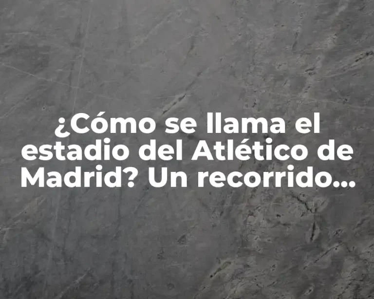 ¿Cómo se llama el estadio del Atlético de Madrid? Un recorrido por la historia del Wanda Metropolitano