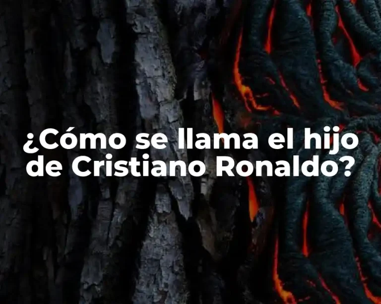¿Cómo se llama el hijo de Cristiano Ronaldo?