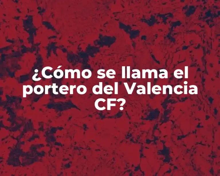 ¿Cómo se llama el portero del Valencia CF?