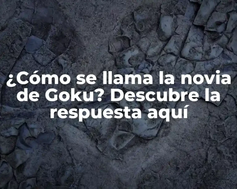 ¿Cómo se llama la novia de Goku? Descubre la respuesta aquí