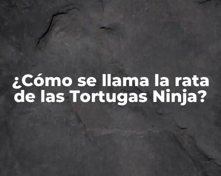 ¿Cómo se llama la rata de las Tortugas Ninja?