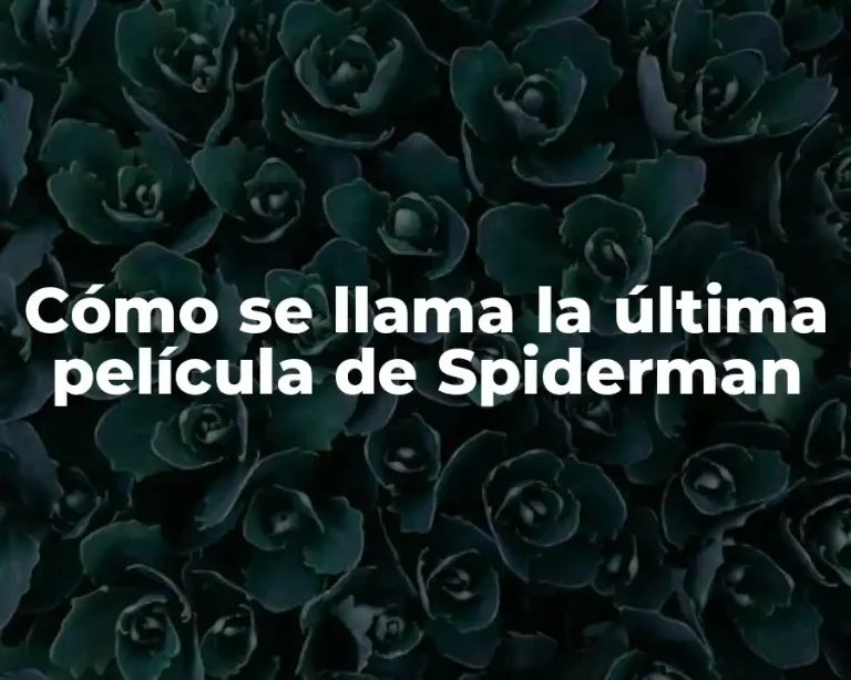 Cómo se llama la última película de Spiderman