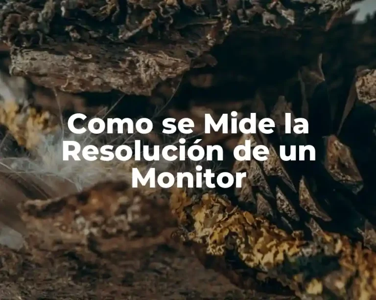 Como se Mide la Resolución de un Monitor