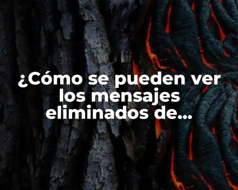 ¿Cómo se pueden ver los mensajes eliminados de WhatsApp? ¡Descúbrelo aquí!