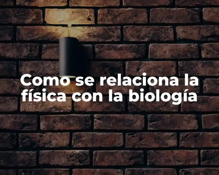 Como se relaciona la física con la biología