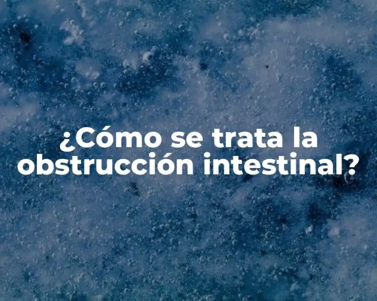 ¿Cómo se trata la obstrucción intestinal?