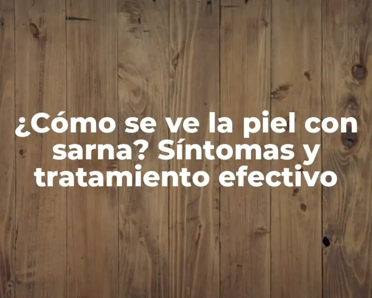 ¿Cómo se ve la piel con sarna? Síntomas y tratamiento efectivo