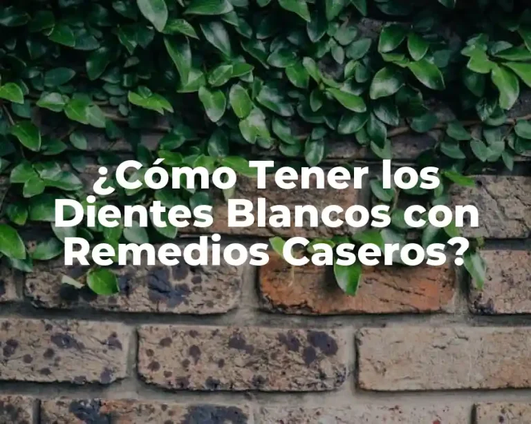 ¿Cómo Tener los Dientes Blancos con Remedios Caseros?