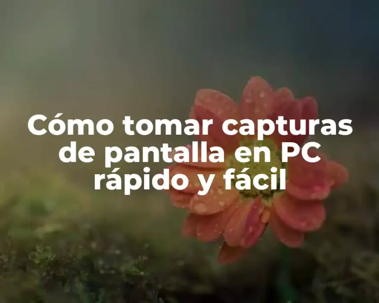 Cómo tomar capturas de pantalla en PC rápido y fácil