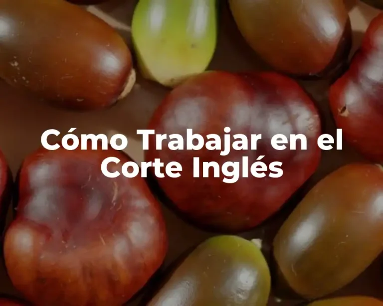 Cómo Trabajar en el Corte Inglés