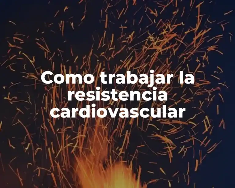 Como trabajar la resistencia cardiovascular