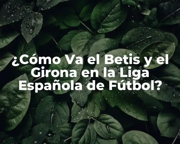 ¿Cómo Va el Betis y el Girona en la Liga Española de Fútbol?