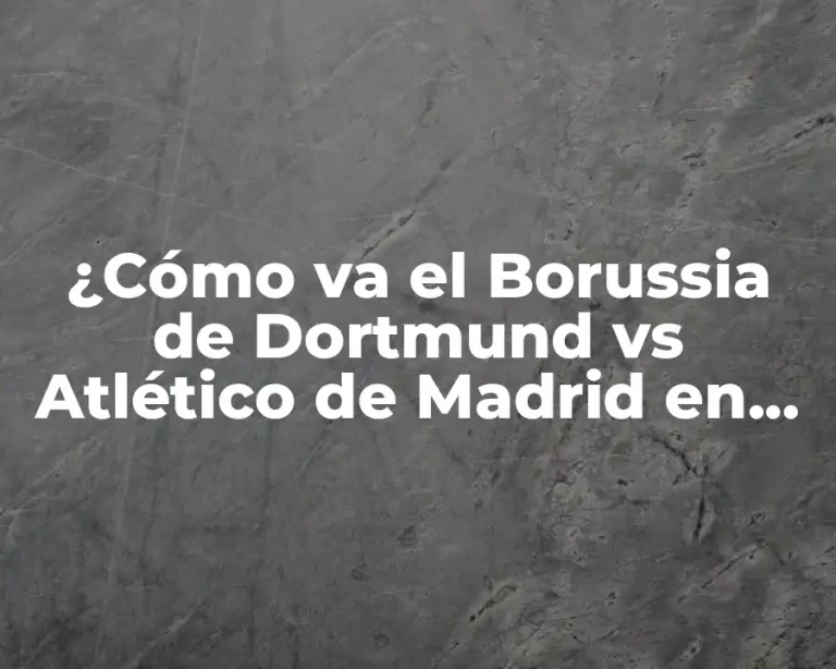 ¿Cómo va el Borussia de Dortmund vs Atlético de Madrid en Champions League?