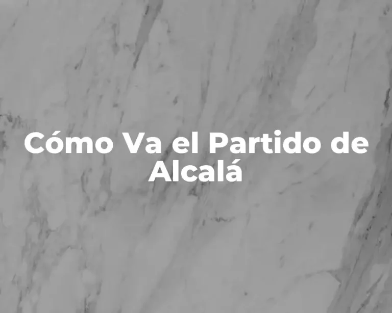 Cómo Va el Partido de Alcalá