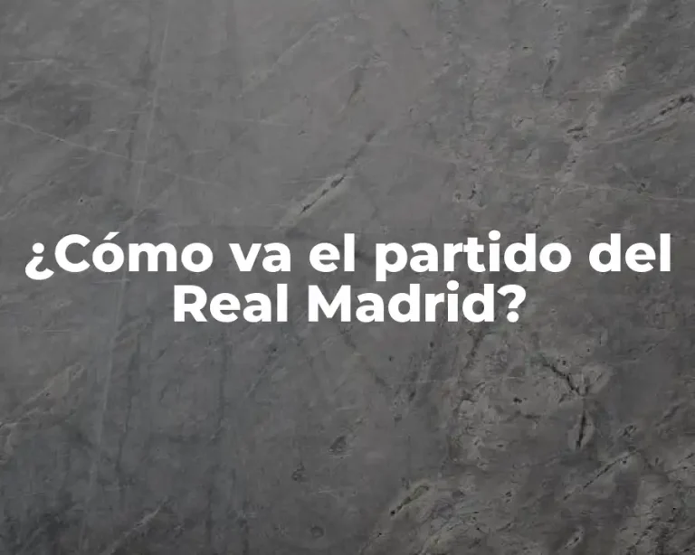 ¿Cómo va el partido del Real Madrid?