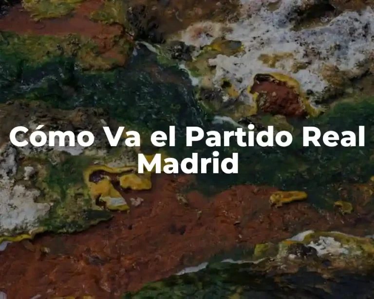 Cómo Va el Partido Real Madrid
