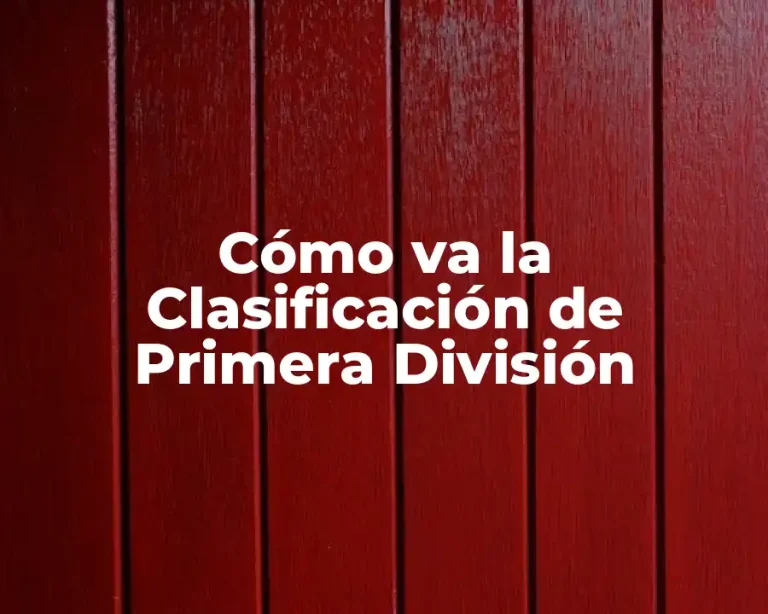 Cómo va la Clasificación de Primera División