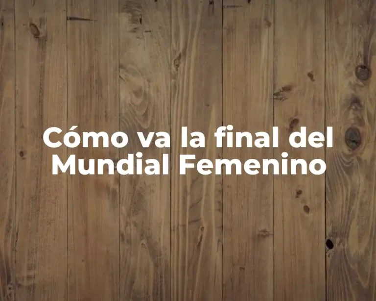 Cómo va la final del Mundial Femenino
