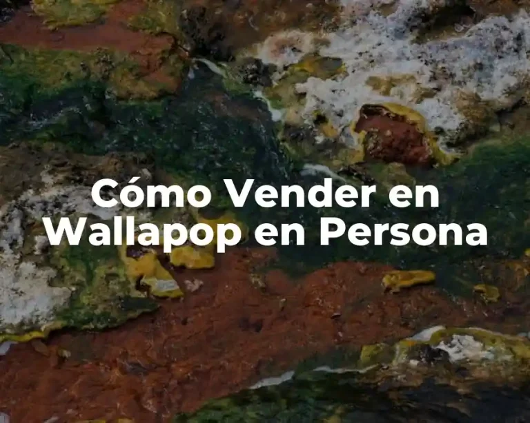 Cómo Vender en Wallapop en Persona