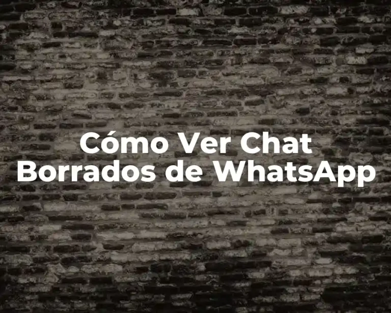 Cómo Ver Chat Borrados de WhatsApp