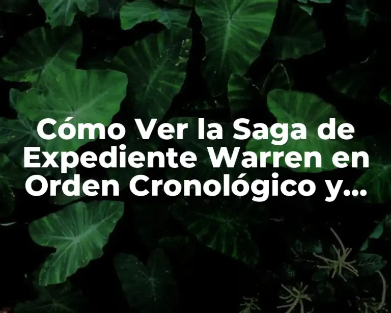Cómo Ver la Saga de Expediente Warren en Orden Cronológico y por Estreno