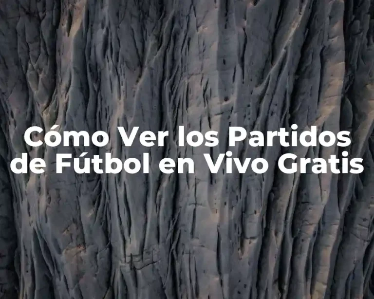 Cómo Ver los Partidos de Fútbol en Vivo Gratis