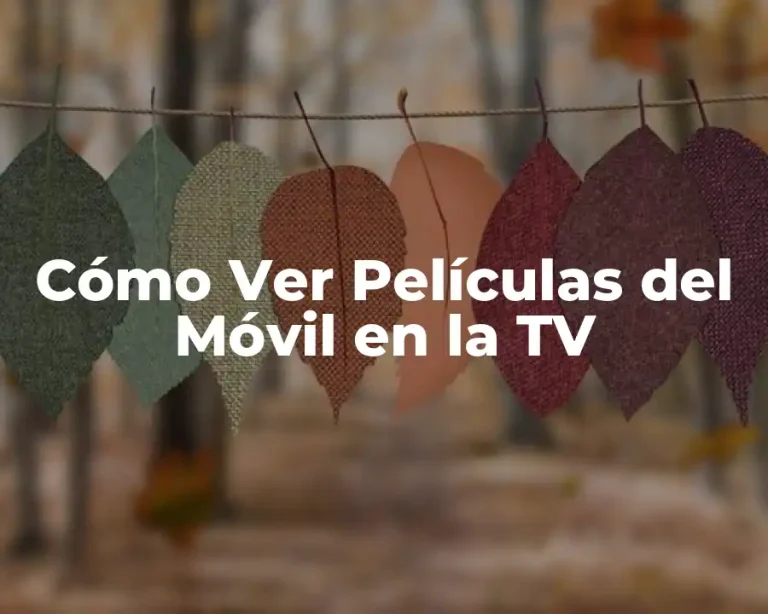Cómo Ver Películas del Móvil en la TV