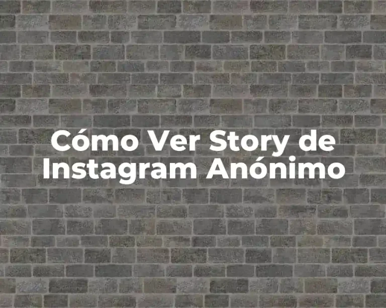 Cómo Ver Story de Instagram Anónimo
