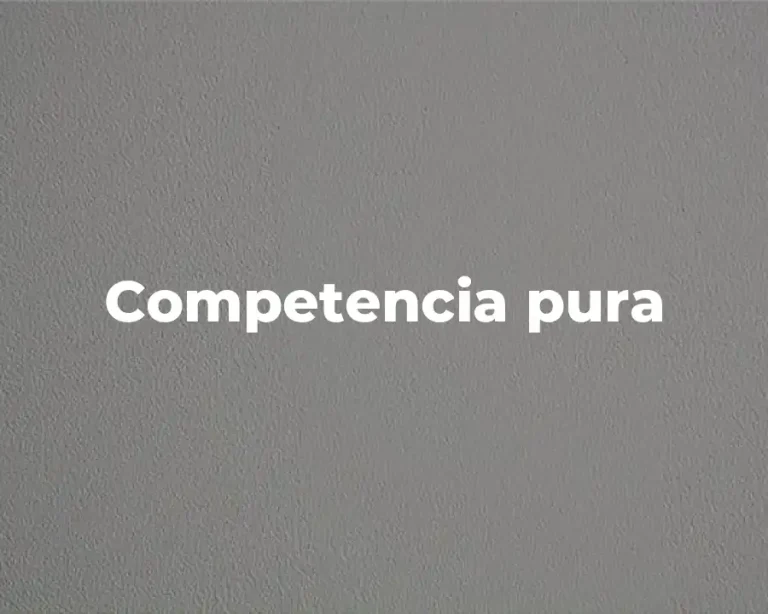 Competencia pura