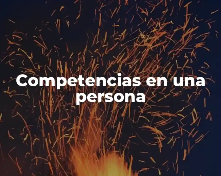 Competencias en una persona