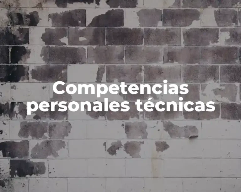 Competencias personales técnicas