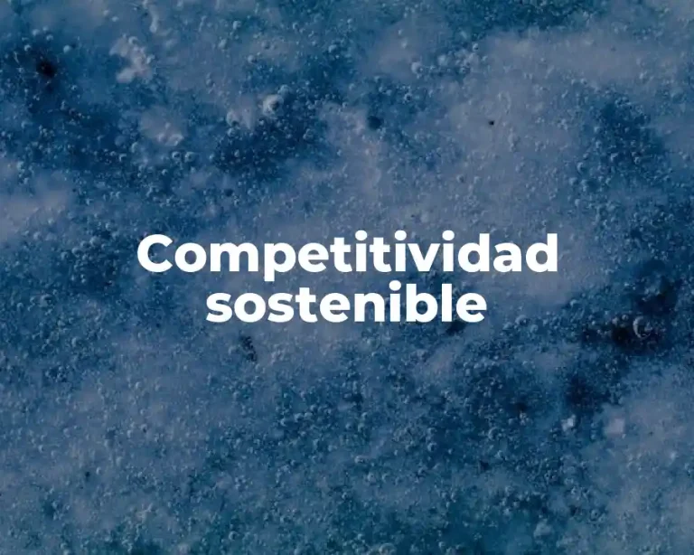 Competitividad sostenible