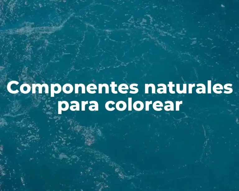 Componentes naturales para colorear