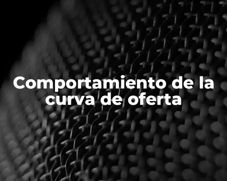 Comportamiento de la curva de oferta