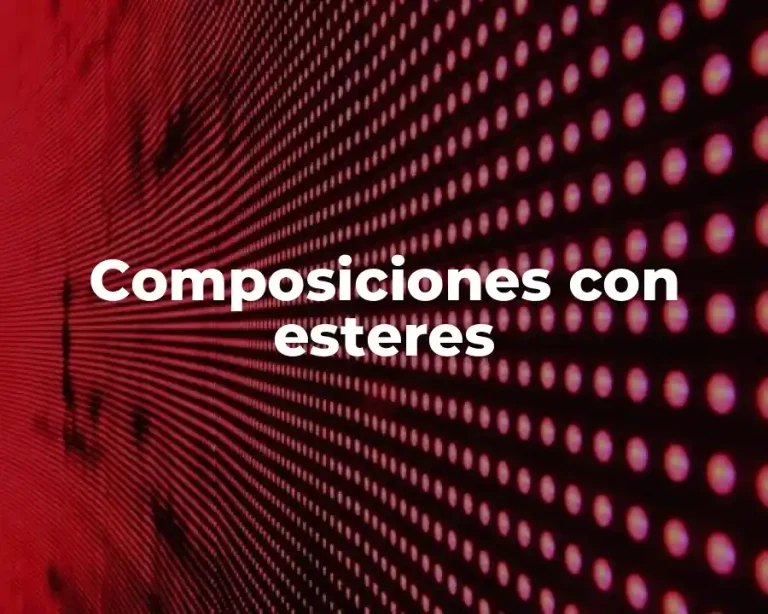 Composiciones con esteres