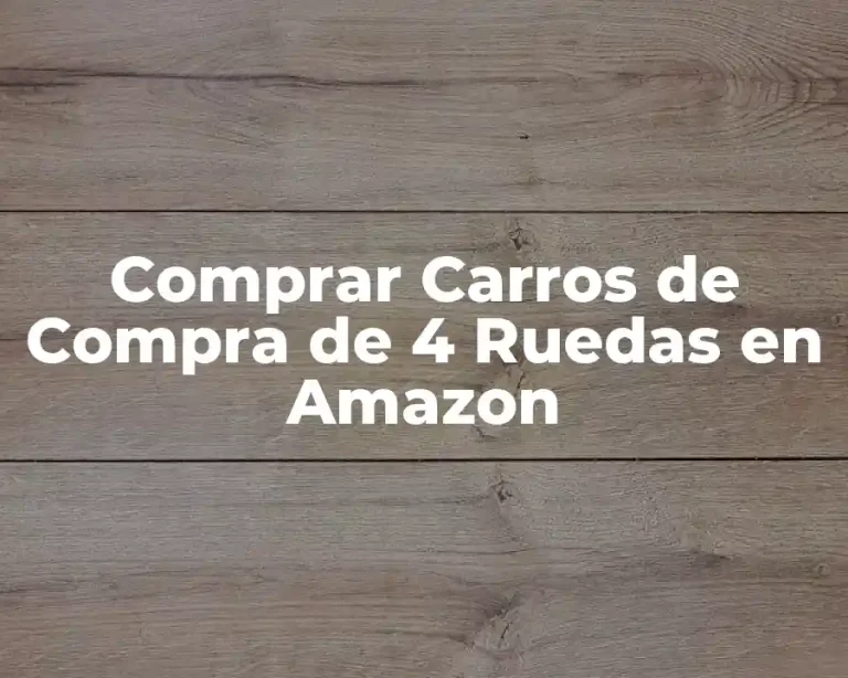 Comprar Carros de Compra de 4 Ruedas en Amazon