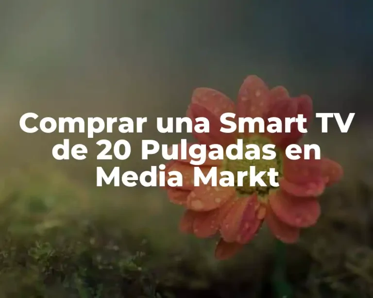 Comprar una Smart TV de 20 Pulgadas en Media Markt