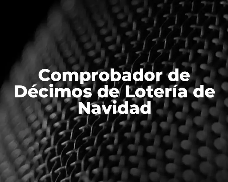 Comprobador de Décimos de Lotería de Navidad