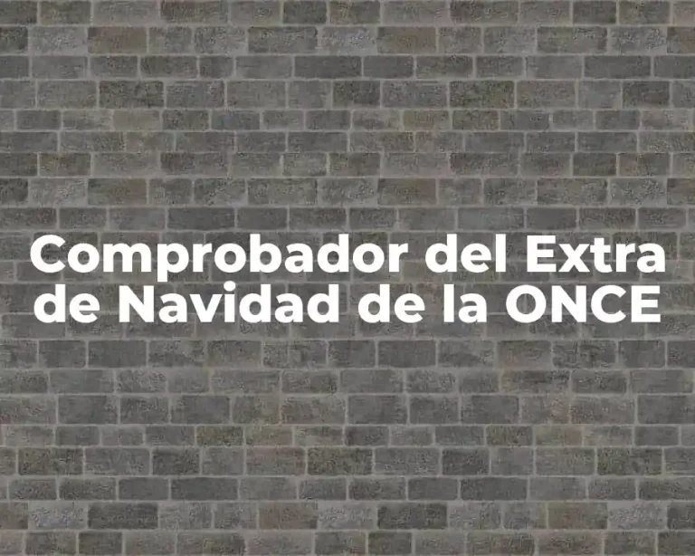 Comprobador del Extra de Navidad de la ONCE