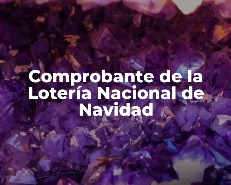 Comprobante de la Lotería Nacional de Navidad